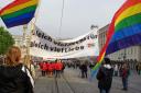 Regenbogenzug der SoHo Oberösterreich am 01. Mai